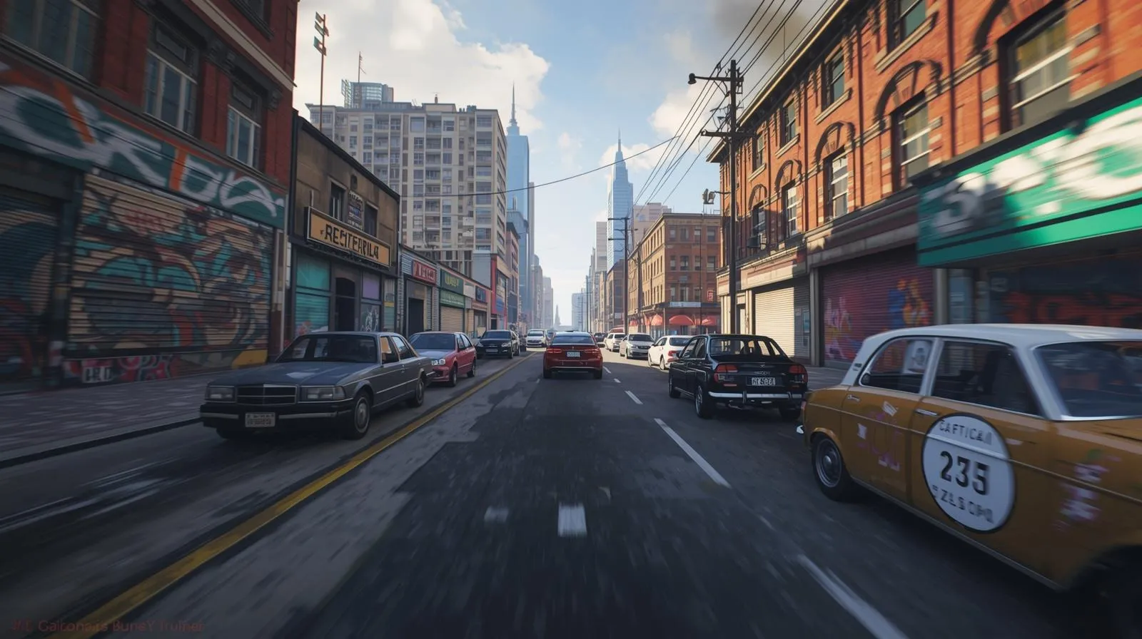 GTA Mzansi gameplay screenshot showing Jozi Skyline in the South African mod