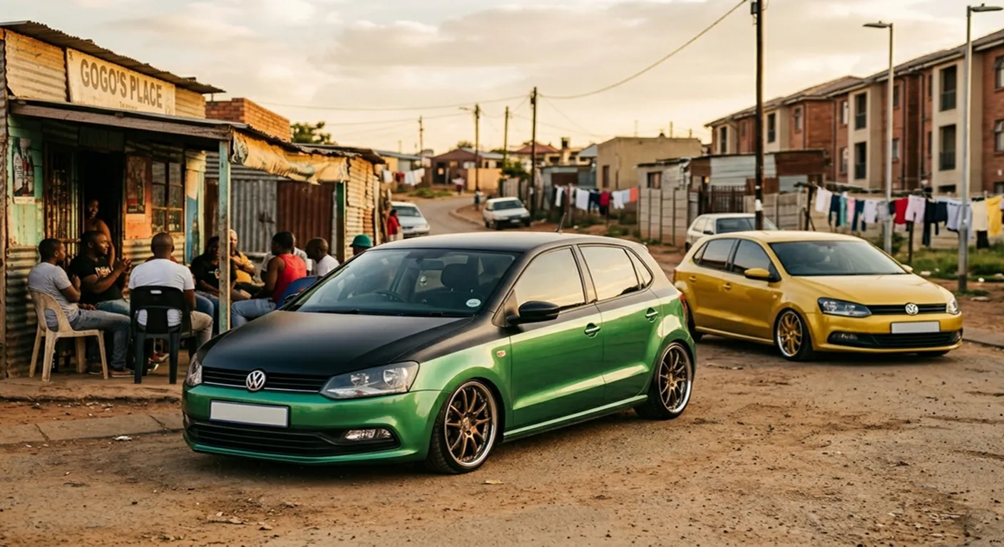 VW Polo Vivo in GTA Mzansi - South African market kasi build with aftermarket rims