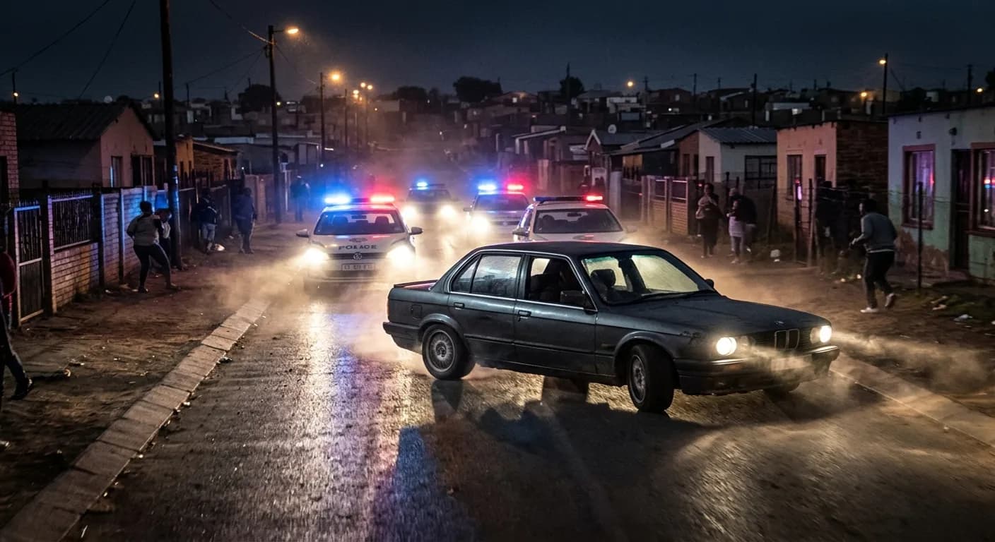 GTA Mzansi Tsotsi Lifestyle — BMW Gusheshe fleeing SAPS in a township police chase
