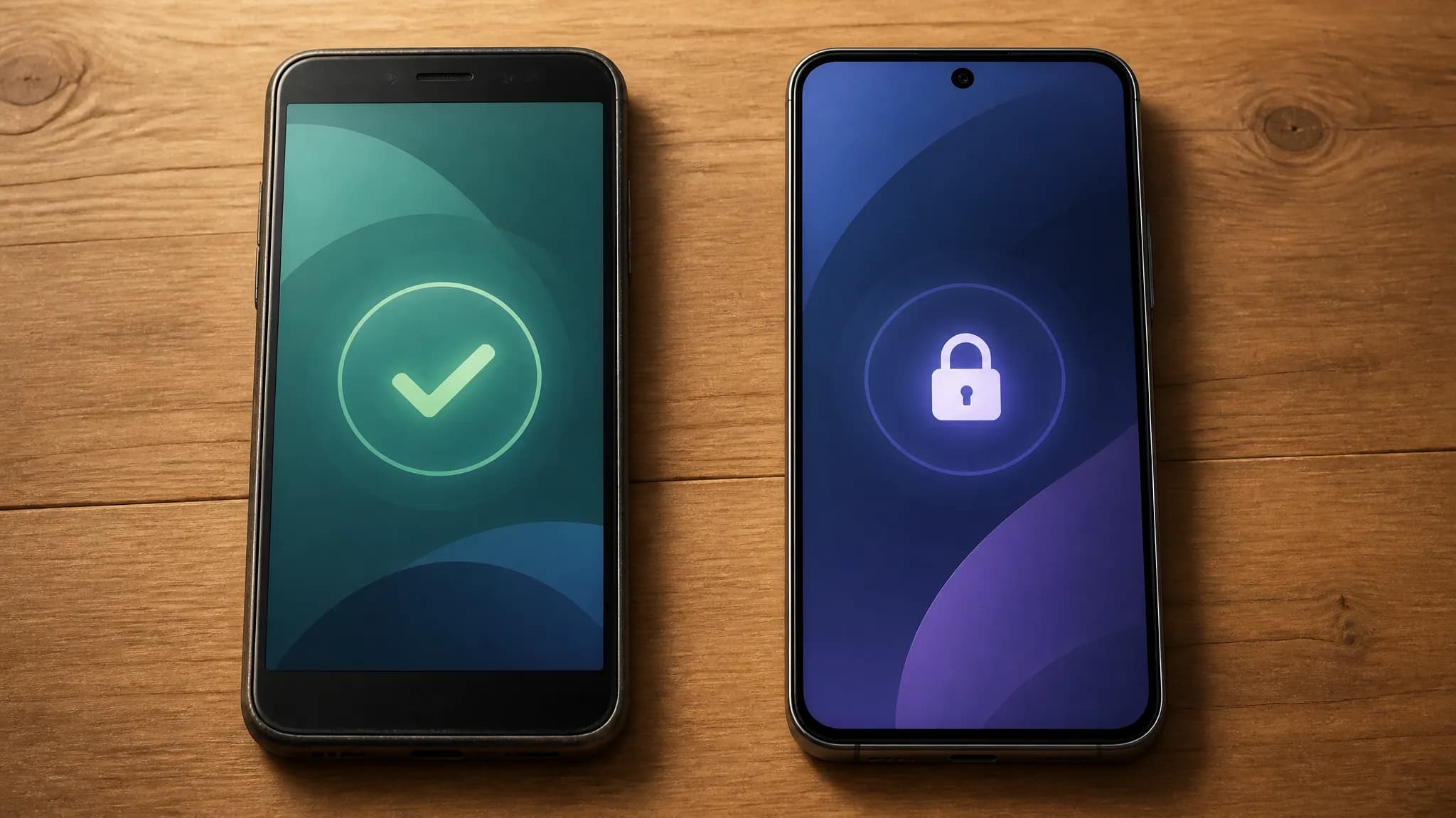 Older Android phone versus newer Android phone showing different OBB folder access behavior